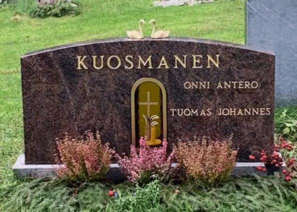 Hautakivi 68 Mäntsälän punainen 60x120x15