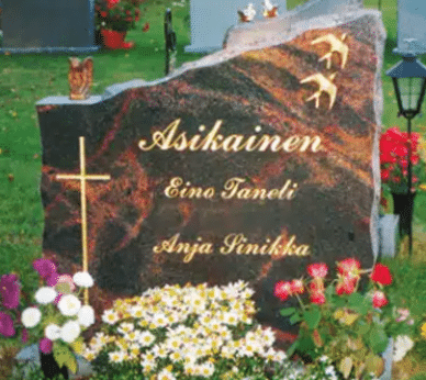 Hautakivi 9 Mäntsälän punainen 90/65x80x15