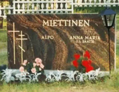 Hautakivi 3 Mäntsälän punainen 60x120x15